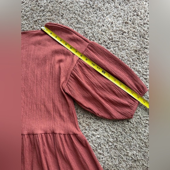 NWT Zara Textured Weave Dress Dusty Rose Size S - Picture 3 of 10